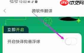 搜狗翻译如何启用快译狗功能