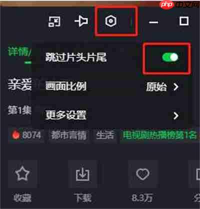 爱奇艺怎么开启自动跳过片头片尾