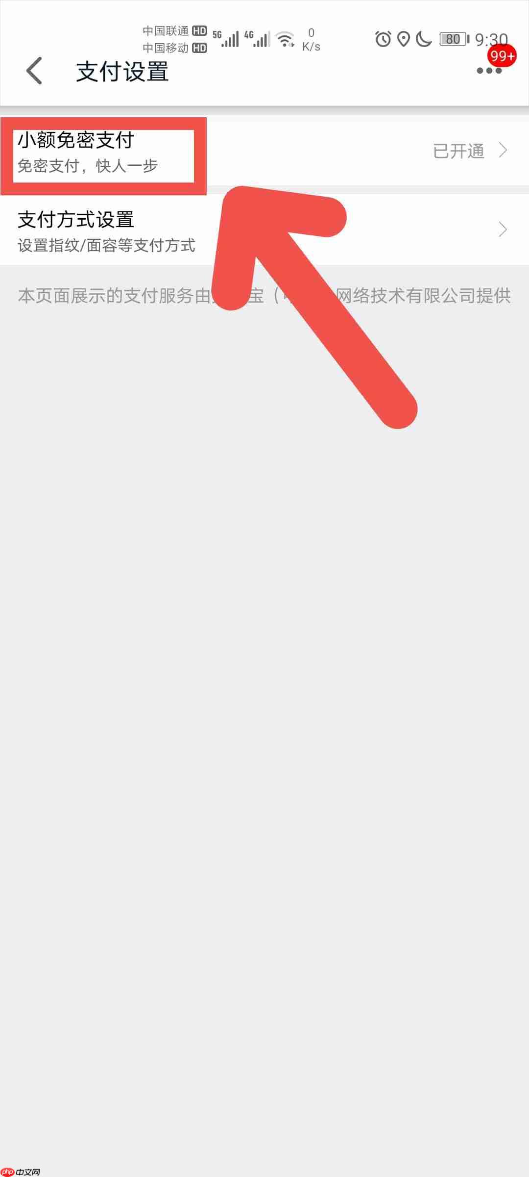 手机天猫APP如何开启免密支付