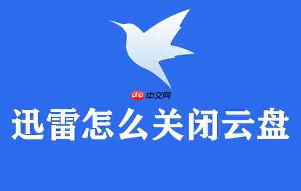 迅雷怎么关闭云盘