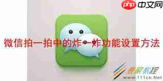 微信炸一炸功能如何设置
