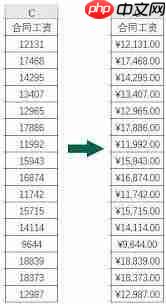 Excel表格如何添加货币符号