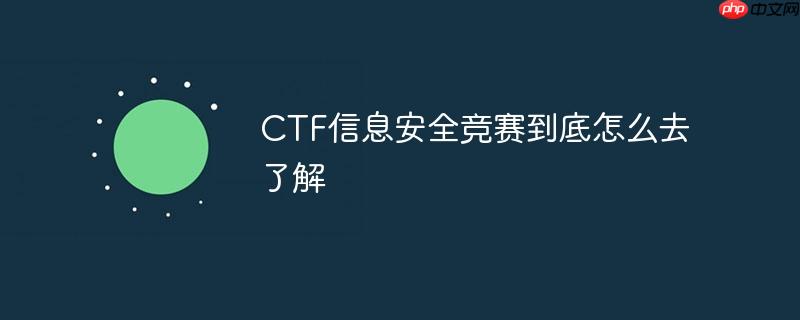 ctf信息安全竞赛到底怎么去了解