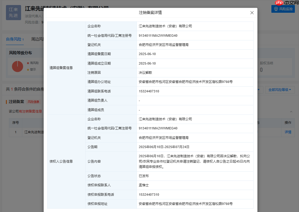 【解散】蔚来、江淮合资公司注销；
