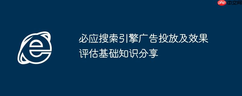 必应搜索引擎广告投放及效果评估基础知识分享