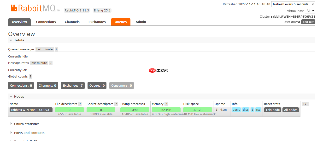 RabbitMQ windows下的安装与配置