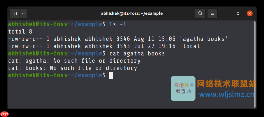 如何在 Linux 中使用空格处理文件名？-小浪学习网