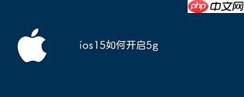 ios15怎么开启5G网络