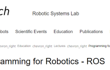 机器人编程基础-ETH ROS 2022-Programming for Robotics