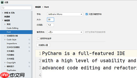 PyCharm怎么调整字号？-PyCharm调整字号教程攻略