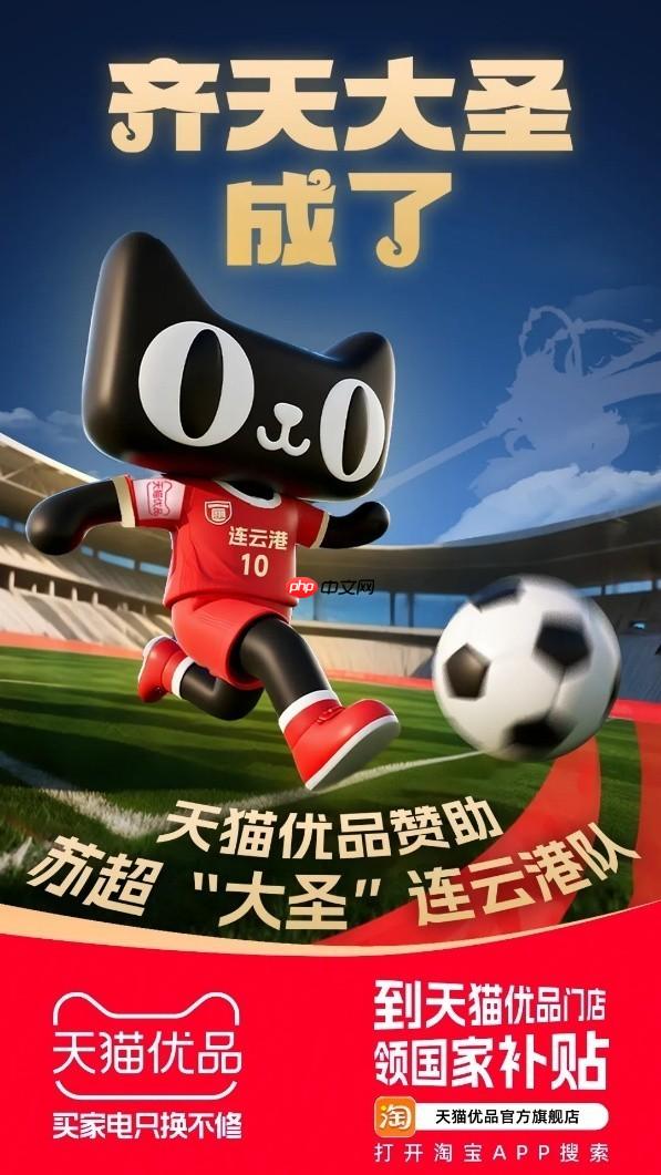 天猫优品赞助连云港队持续上演“散装阿里”赞助散装苏超