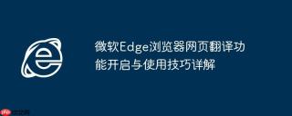 微软Edge浏览器网页翻译功能开启与使用技巧详解