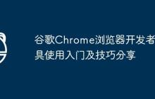 谷歌Chrome瀏覽器開發(fā)者工具使用入門及技巧分享