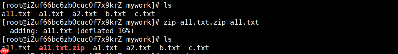 linux .zip文件 解压缩命令的简单使用