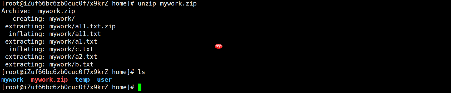 linux .zip文件 解压缩命令的简单使用