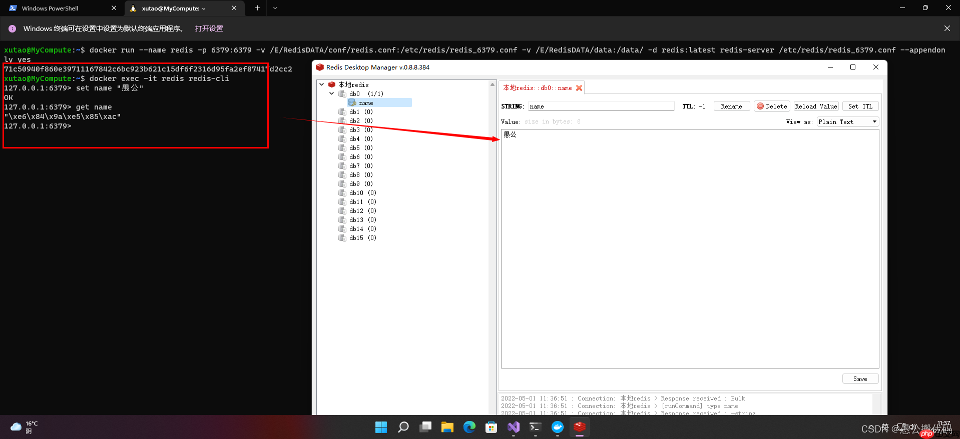 【愚公系列】2022年05月 Docker容器 Windows11上Redis的安装