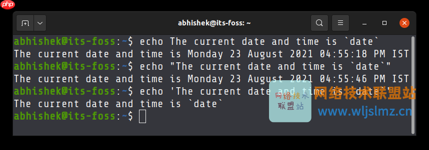 Bash Shell 中单引号和双引号的区别