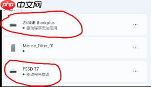 win11移动硬盘驱动程序出现问题的原因是什么