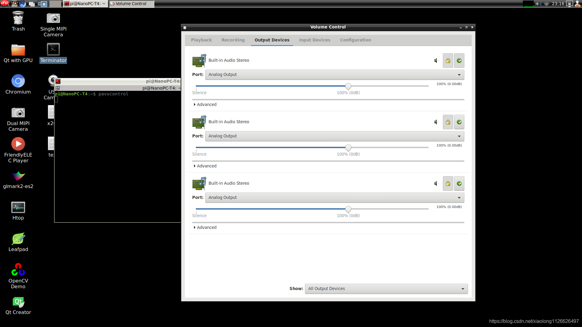 在RK3399上使用pavucontrol命令设置系统默认声卡（ubuntu18.04桌面系统）