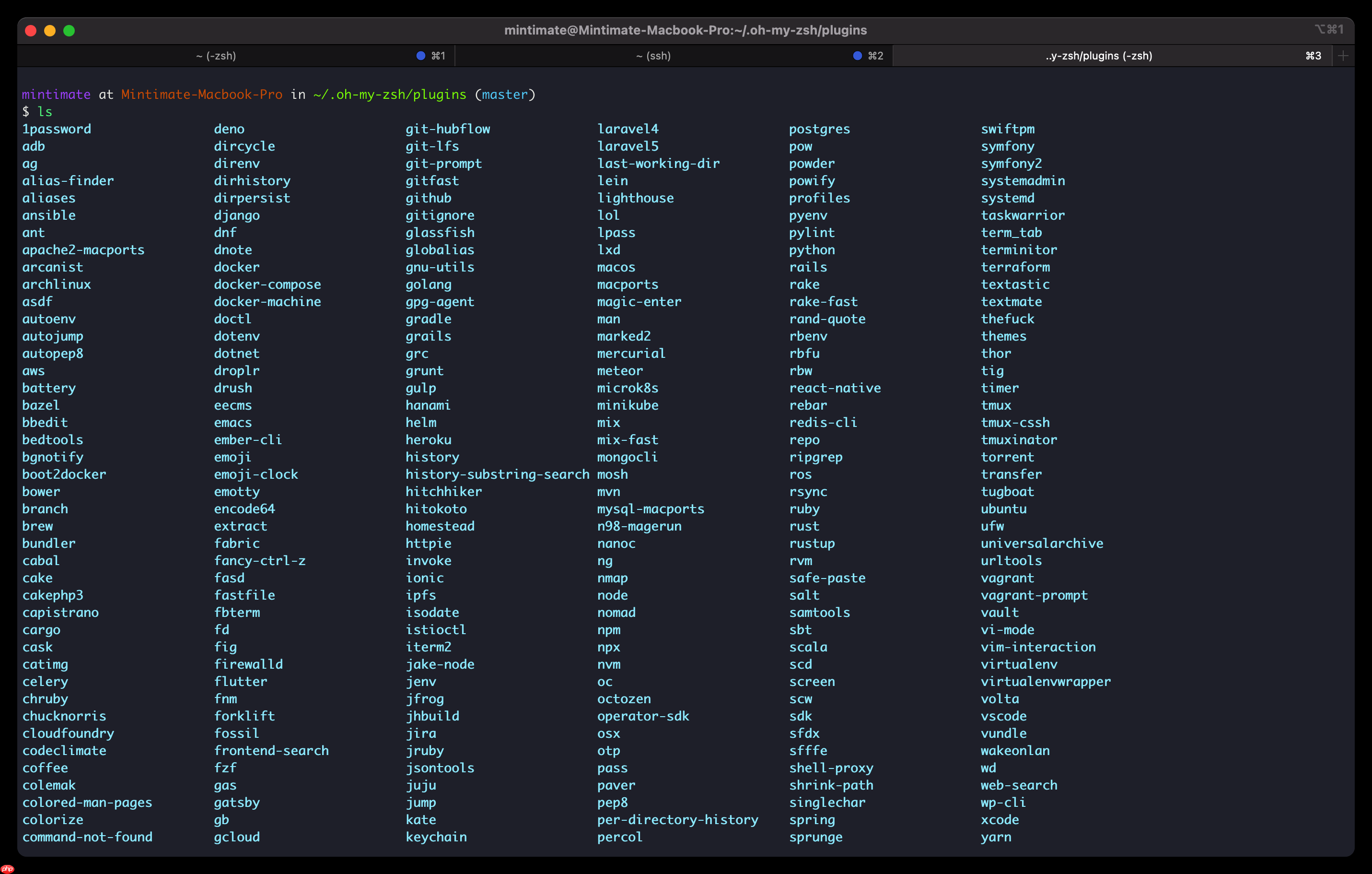 Linux/Mac通过Oh-my-zsh配置Zsh插件，让你的终端更加强大且智能