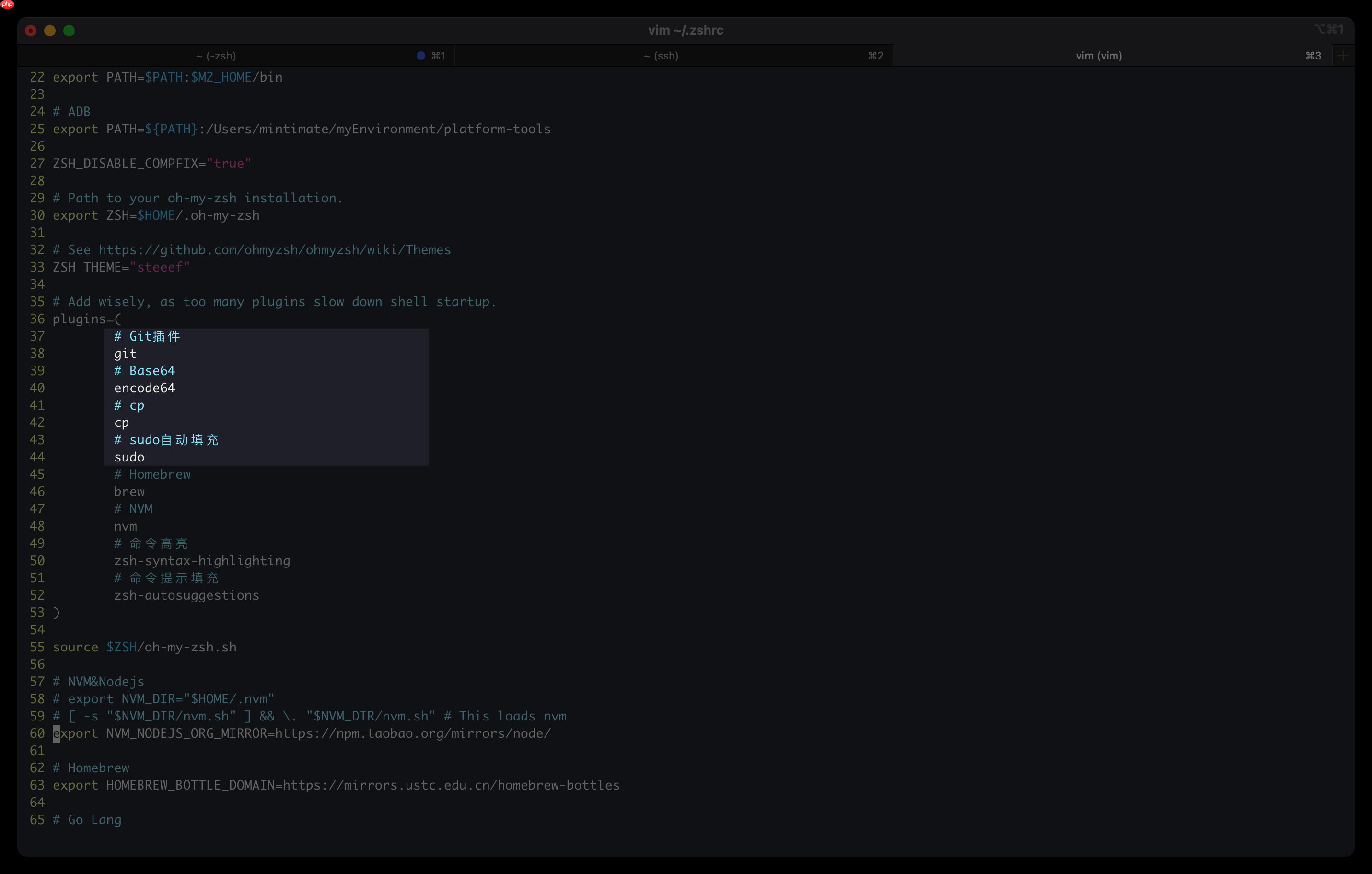 Linux/Mac通过Oh-my-zsh配置Zsh插件，让你的终端更加强大且智能
