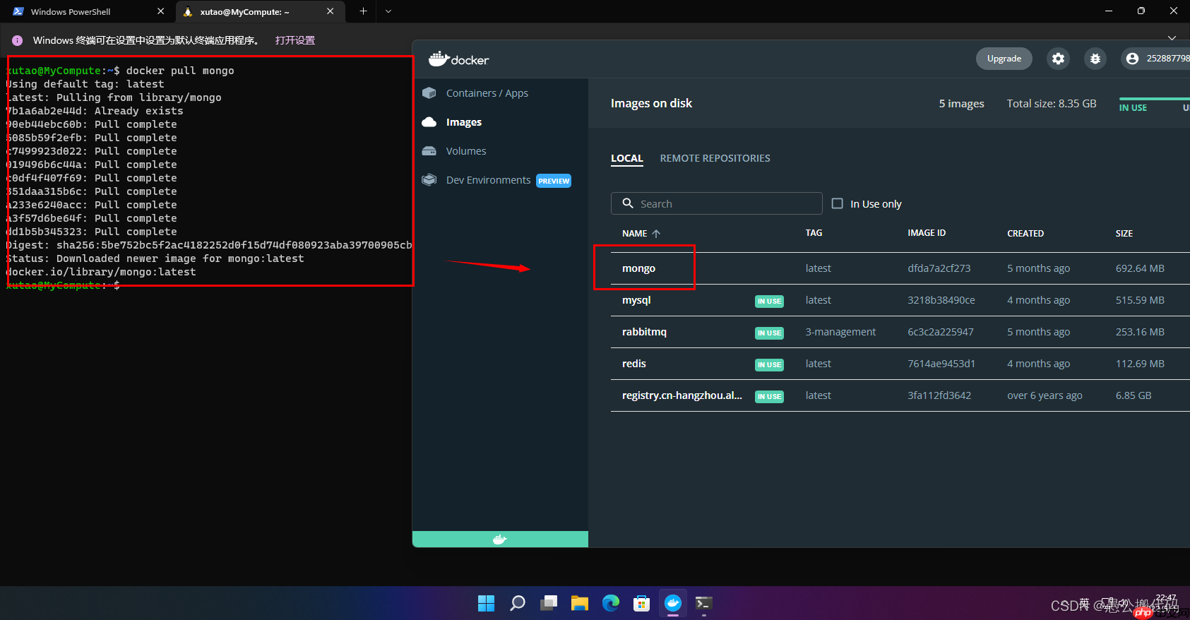 【愚公系列】2022年05月 Docker容器 Windows11上MongoDB的安装