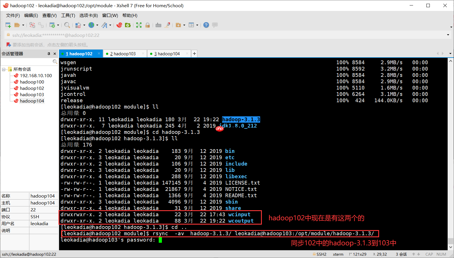 Hadoop入门(八)——本地运行模式+完全分布模式案例详解，实现WordCount和集群分发脚本xsync快速配置环境变量 （图文详解步骤2021）[通俗易懂]