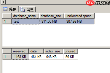 查询数据库空间使用情况的函数_查看当前数据库