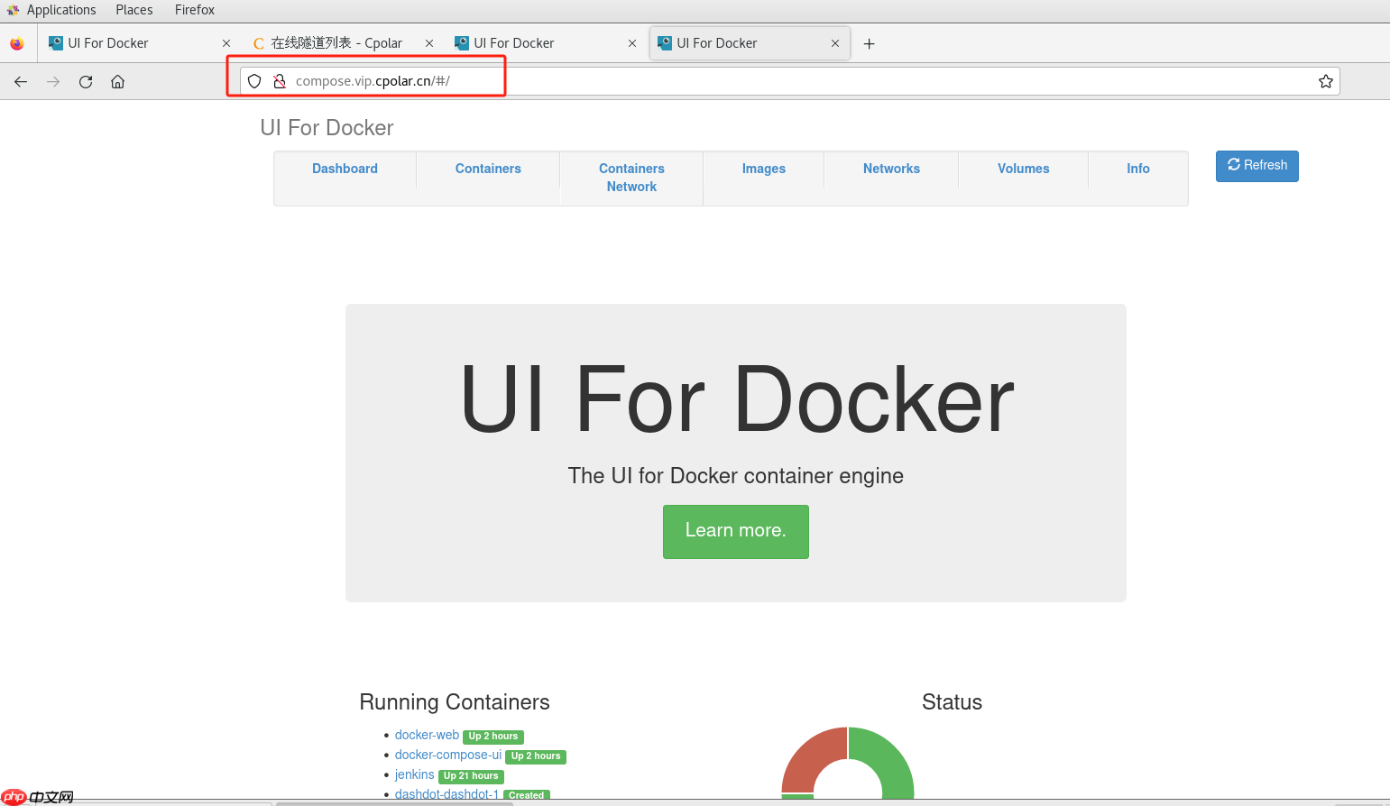 Linux系统部署UI For Docker并实现远程访问Docker Compose Web可视化