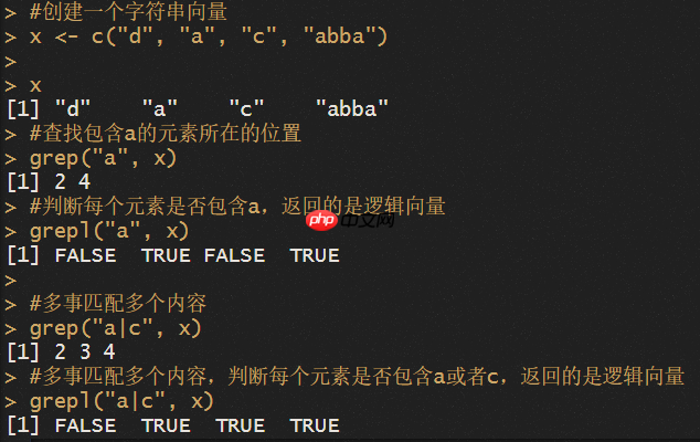 R中的grep和grepl函数