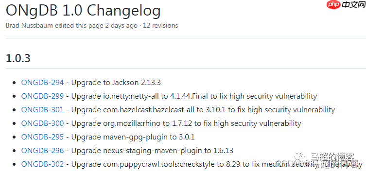 图数据库ONgDB Release v-1.0.3