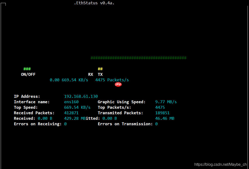 【Linux】EthStatus流量监控工具使用