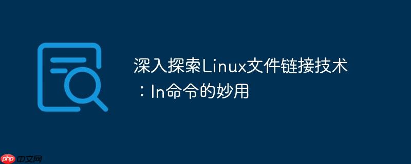 深入探索linux文件链接技术:ln命令的妙用