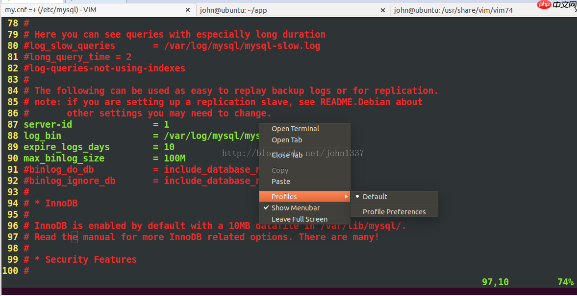 vmware ubuntu设置vim界面，设置控制台窗口大小