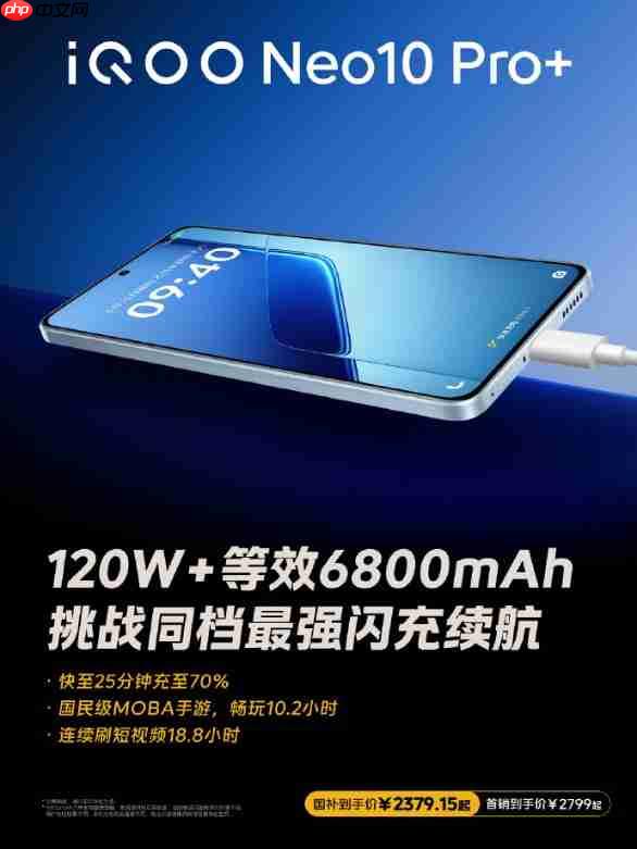 “超配双芯战神” iQOO Neo10 Pro+,续航新标杆!