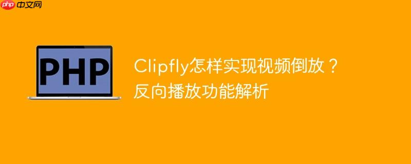 Clipfly怎样实现视频倒放?反向播放功能解析
