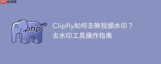 Clipfly如何去除视频水印？去水印工具操作指南