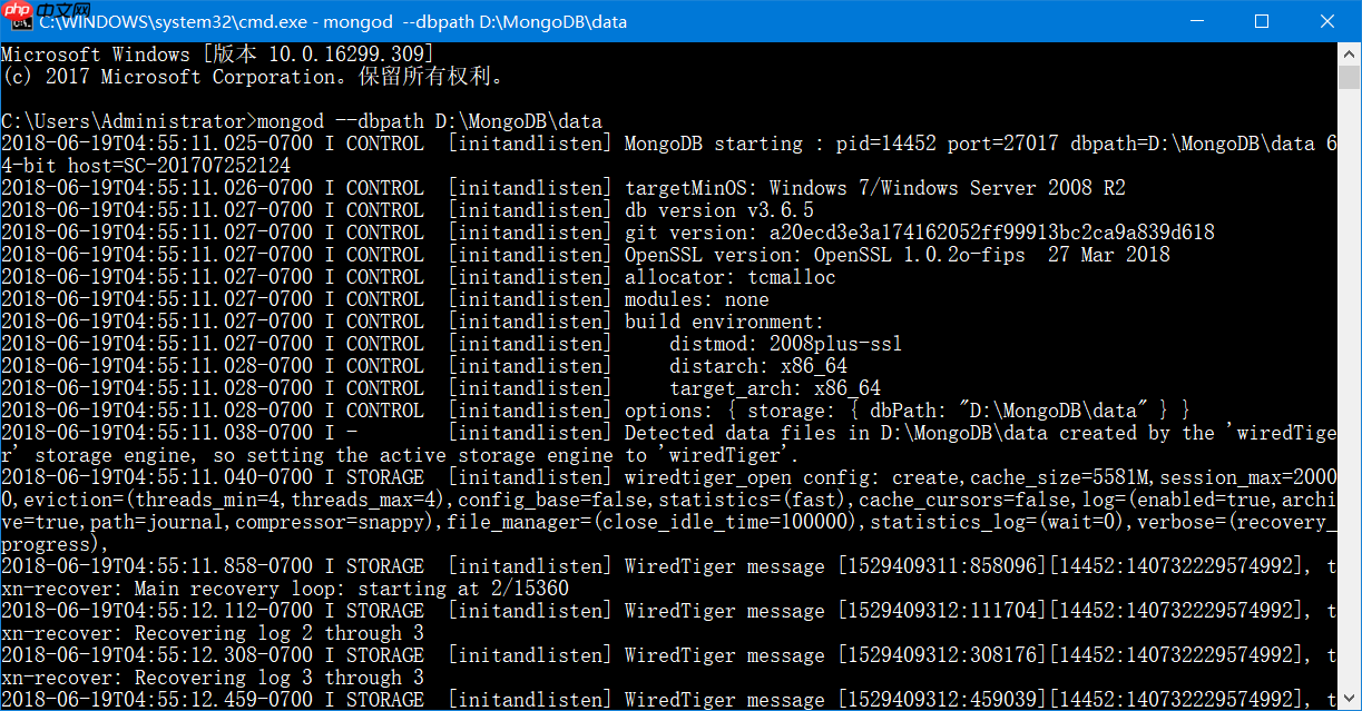 Windows 平台安装 MongoDB教程