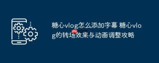 ​​糖心vlog怎么添加字幕 糖心vlog的转场效果与动画调整攻略​​