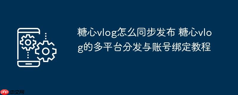 ​​糖心vlog怎么同步发布 糖心vlog的多平台分发与账号绑定教程​​
