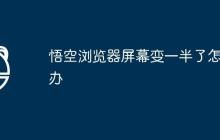 悟空浏览器屏幕变一半了怎么办