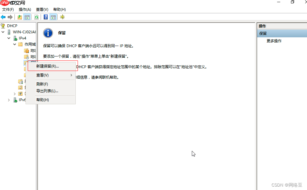 Windows server——部署DHCP服务（2）