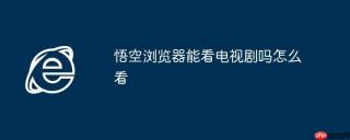 悟空浏览器能看电视剧吗怎么看