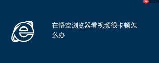 在悟空浏览器看视频很卡顿怎么办
