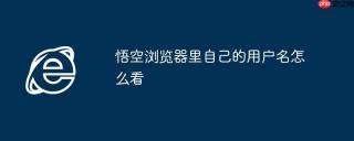 悟空浏览器里自己的用户名怎么看