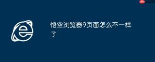 悟空浏览器9页面怎么不一样了