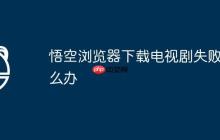 悟空浏览器下载电视剧失败怎么办