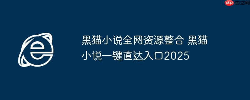 黑猫小说全网资源整合 黑猫小说一键直达入口2025