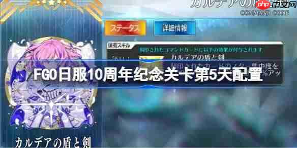 FGO日服10周年纪念关卡第5天怎么打-FGO日服10周年纪念关卡第5天配置