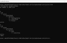 显示源代码及其子目录中的文件结构